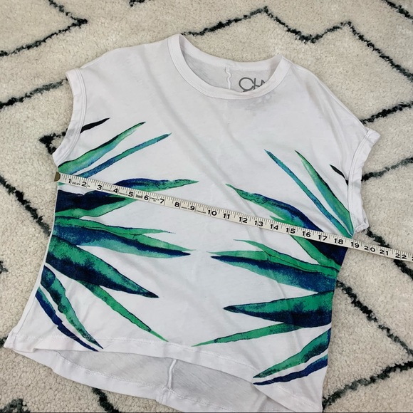 Chaser White Palm Leaf TShirt - Picture 7 of 9